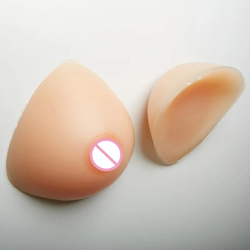 Liifun Triangle Silicone False Breast Pad Realistic Fake Boobs Bra for Transvestis Drag Queen Crossdresser Crossdressing Cosplay