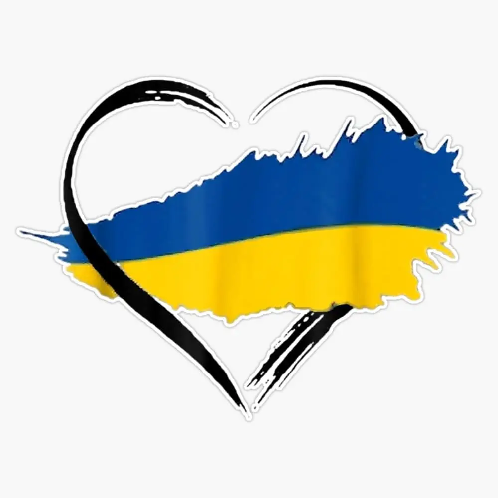 Personalized Customization Ukrainian Flag Bumper  Waterproof Reflective Sunscreen Sticker Vinyl Decal Car Accessories Decoration