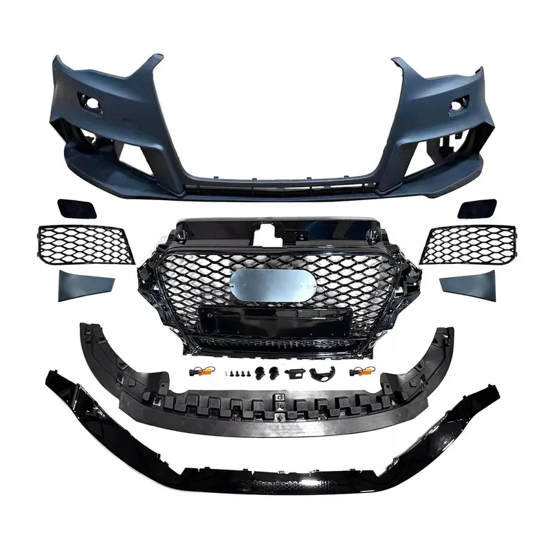 

Factory Price A3 S3 8V Upgrade RS3 Style Front Bumper with Grille Front Lip for A3 S3 8V 2013 2014 2025 2016 Car Body Kit