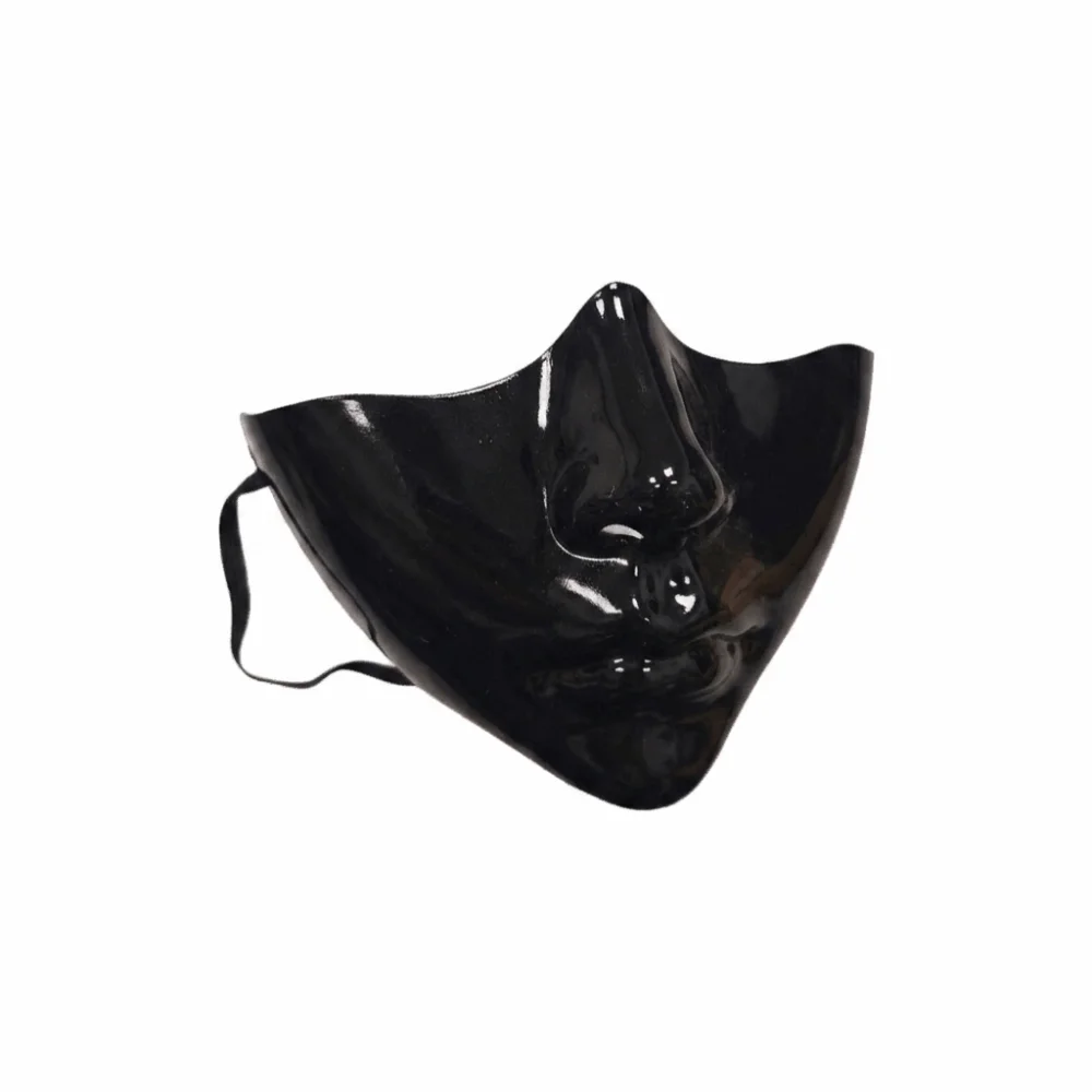 Cyberpunk Style Half Face Mask Exquisite Technological Halloween Mouth Cover Creative Decorative Masquerade Mask