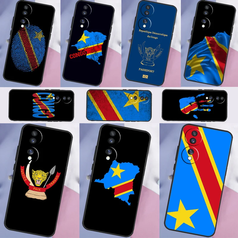 Democratic Republic of Congo Flag Case For Huawei P20 P30 P40 Lite P50 Pro Nova 5T P Smart 2019 Cover For Honor X8 X9 50 70