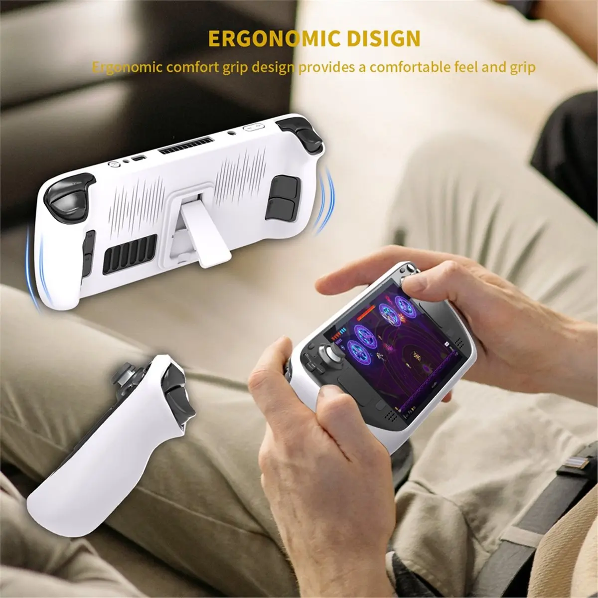 For Host Case Set with Bracket Ultra-Thin Protective Case Removable Cover Shockproof Games Accessories