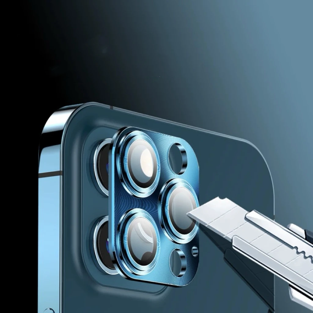 Metal Full Cover Camera Lens Protector For IPhone 16 17 Pro Max 13 Pro Max Integrated Tempered Glass Rear Film