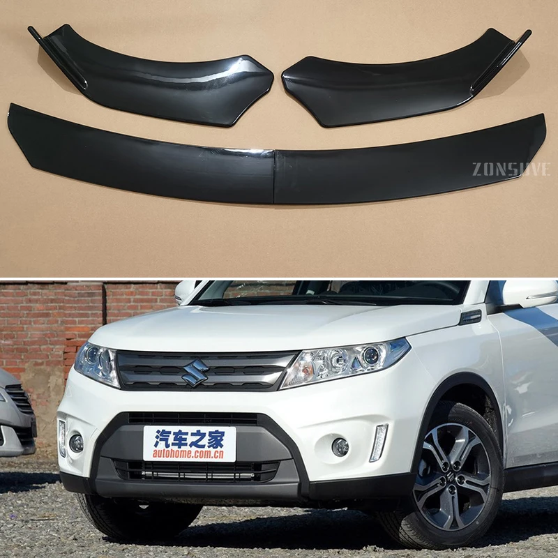 

For Suzuki Vitara 2004--2024 Year Front Bumper Lip Splitter Spoiler Body Kit Accessories Universal 4pcs