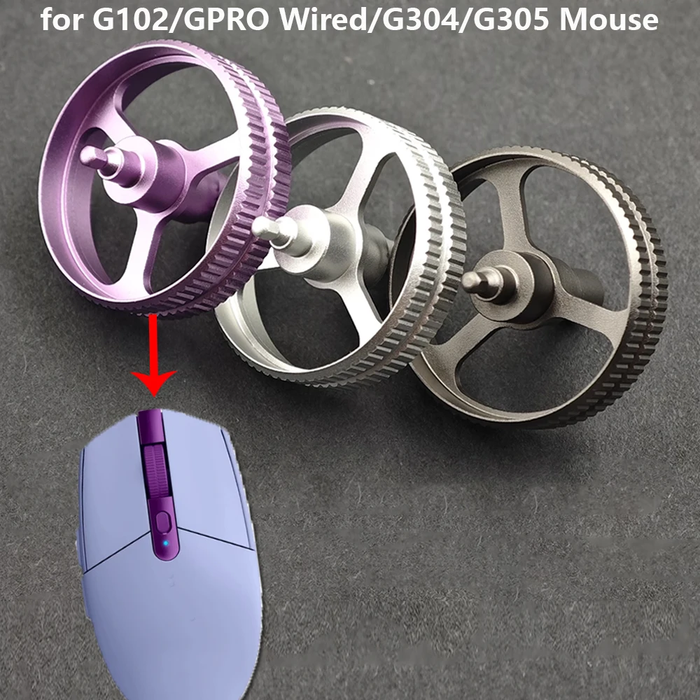 

Aluminum Alloy Mouse Scroll Wheel Pulley Rollers Replacement Mice Wheel for Logitech G102/GPRO Wired/G304/G305 Mouse Accessories
