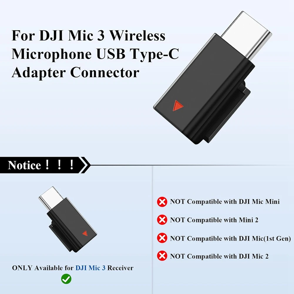 SWXF For Mic 3 Adapter Mobile Phone Type-C Phone Wireless Microphone Receiver Microphone Adapter Microphone Accessories