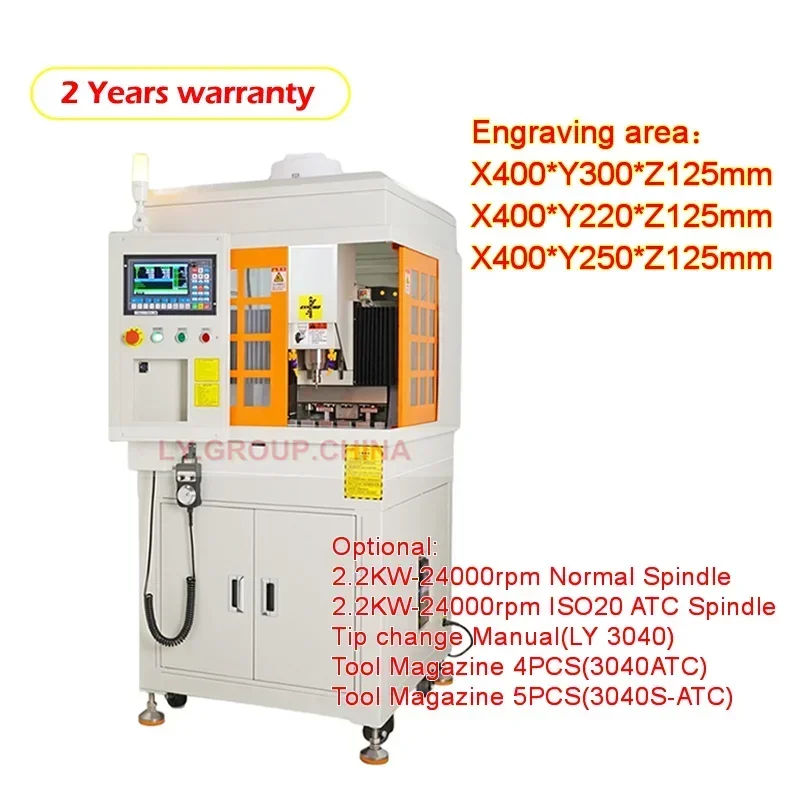 

CNC Router 3040 Mini CNC Milling Machine ISO20 2.2KW ATC SPINDLE CNC Carving Machine with Water Sink for Metal Woodwork