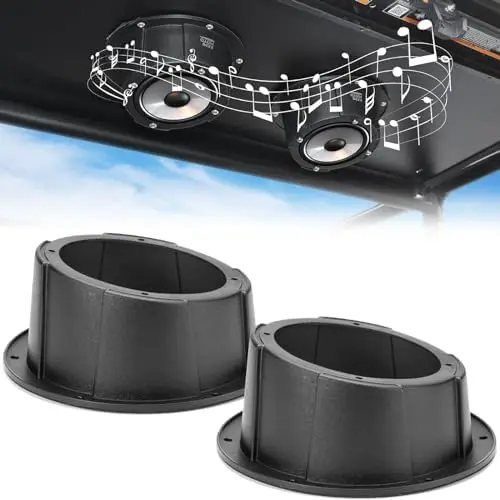 

KEMIMOTO 2PC 6.5" Angled Speaker Enclosures | Universal Fit for UTVs, RVs, Cars, Boats (Black)