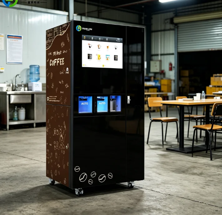 Large Screen Floor Standing Coffee Vending Machine Self Service Coffee Vending Machine