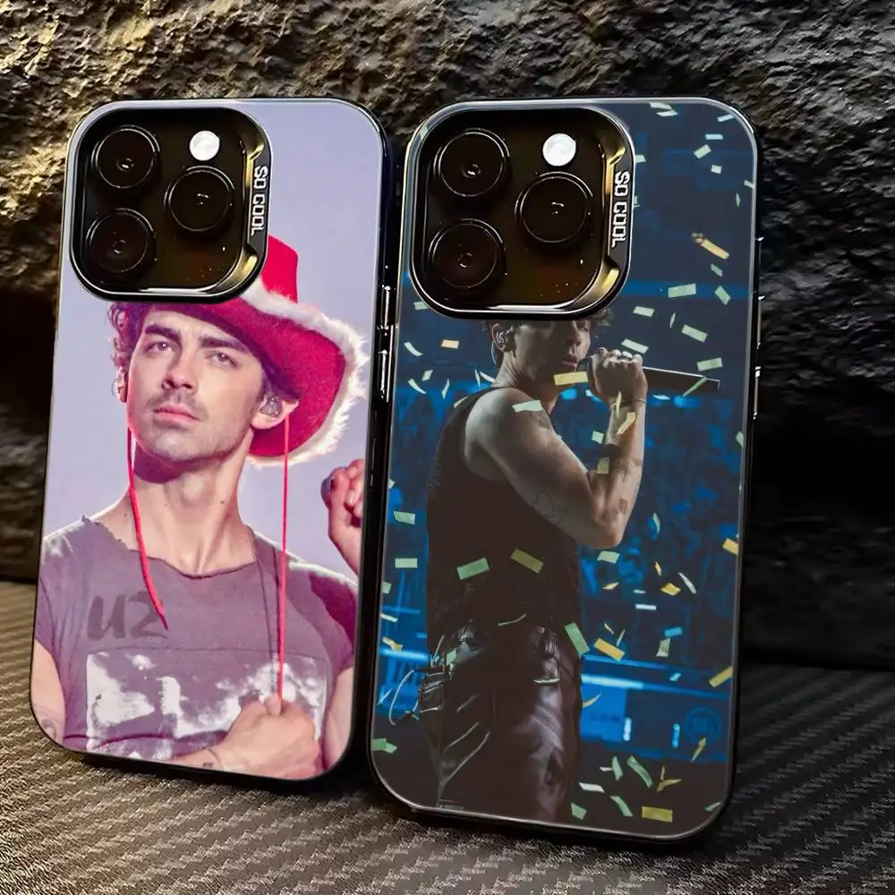 

J-Joe Jonas Popular Singer Phone Case For iPhone 17,16,15,14,13,12,11 Plus,Pro Max,XS,Colored Silver Plated Inside Cover