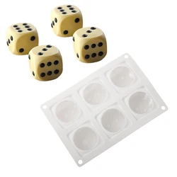 6-Cell Cube Mousse Cake Mould Dice Design Silicone Cake Mold Kitchen Baking Supplies Party Dessert Making Tools Pastry Bakeware