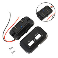 12/24V PD+QC3.0 Dual USB Port Car Fast Charger Socket Waterproof Dustproof For Vehicles Motorcycles Boats RV For IOS Devices