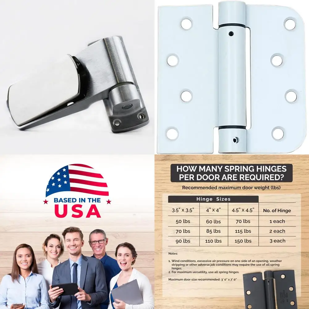 

Adjustable Hinge for Lift-Off Doors - Performer Series, Flush Mount, 1346 Model, High-Quality Hardware