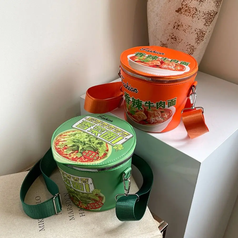 

Сумка через плечо для лапши быстрого приготовления, большая вместительная многоразовая сумка-ведро, однотонная сумка на молнии, мужская сумка через плечо