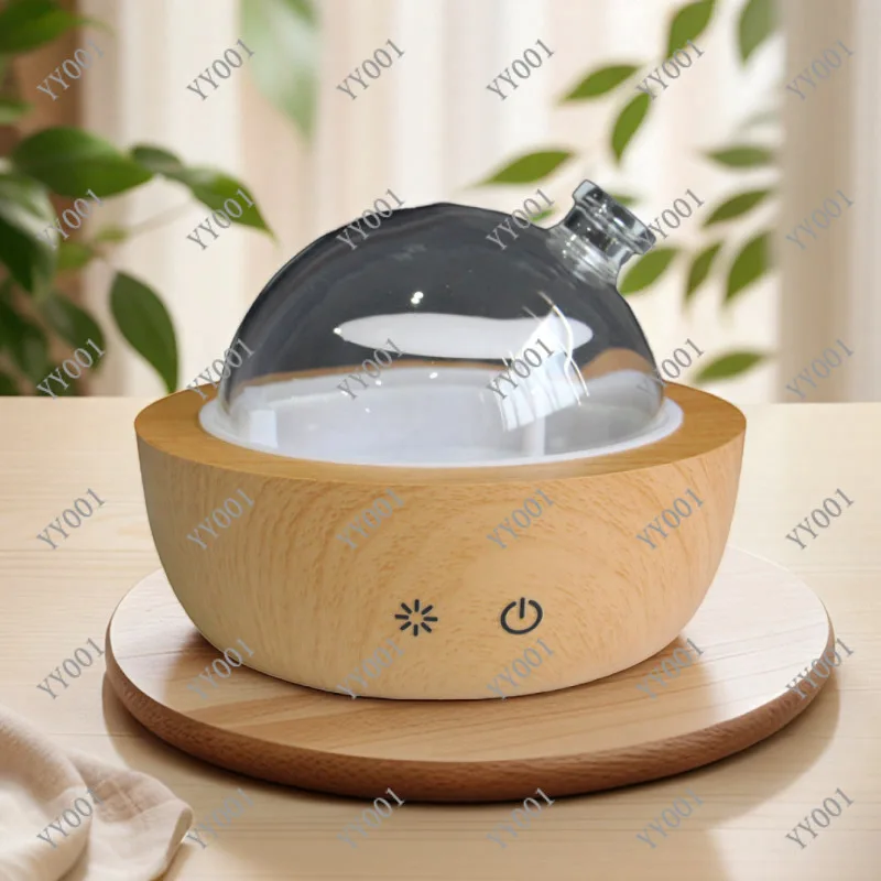 Wood Grain USB Humidifier 7 Color Night Light Large Capacity Mist Maker For Home Office