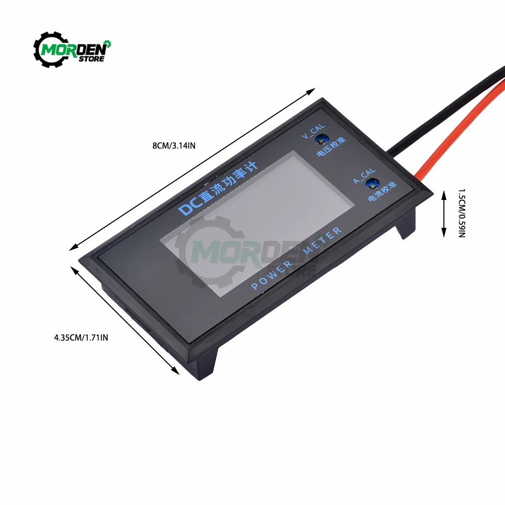 Imagem -05 - Monitor dc 0500v 0-5000w do Verificador do Detector do Volt do Medidor de Corrente da Tensão do Wattmeter do Amperímetro do Voltímetro de Digitas do Lcd