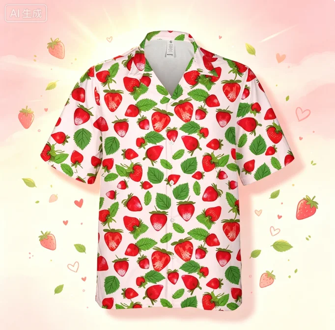 Hawaiian Men's Shirt For Men Fashion 3D Print Fruit Orange Fruit Lapel Short Sleeves Summer Casual Male Clothing Button Shirts
