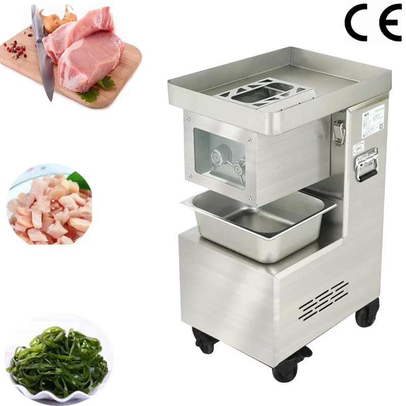 

High efficiency 550KG/H meat cutting machine commercial meat slicer machine Optional Slice thickness 2.5/3.5/5/7/10/15/20mm