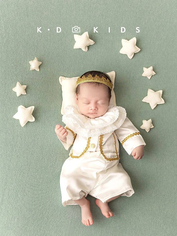 Photography props newborn crown moon pillow baby full moon photo knitted background blanket disfraz bebes  아기 코스프레