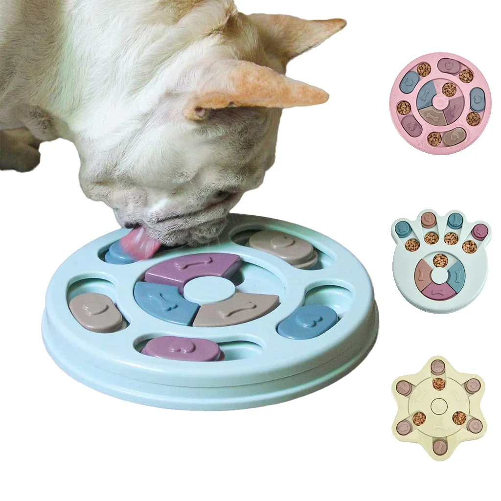 Pet Dog Interactive Toys Increase IQ Puzzle Puppy Dog Food Dispenser Pet Dogs Training Games Feeder for Puppy Medium Dog Bowl