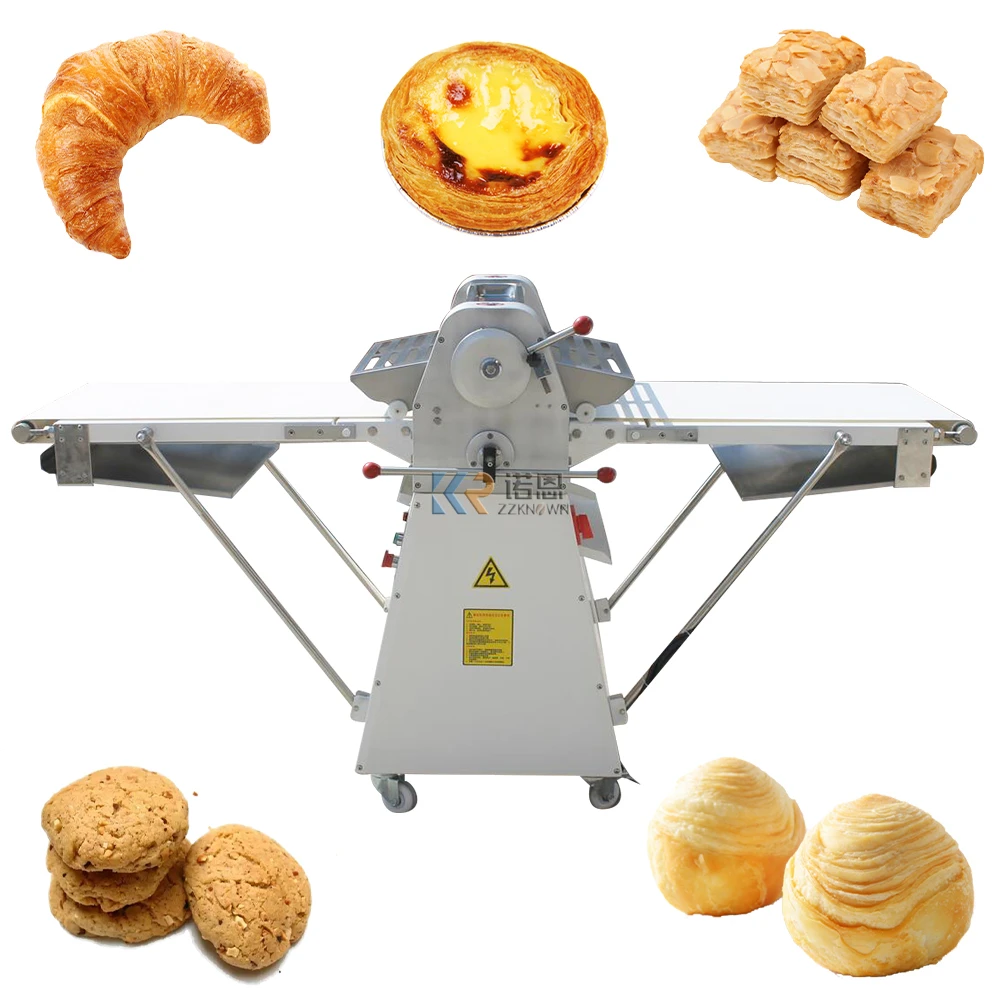 Elektrische Brood Biscuit Bladerdeeg Gebak Deeg Sheeter Machine Vormgeven Apparatuur Koekjes Desserts Eitaart Verkorting Machine