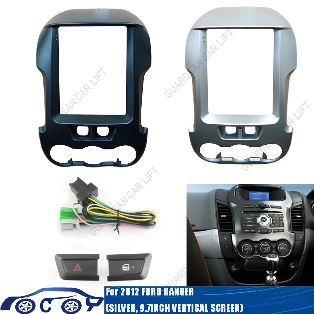 

For Ford Ranger F250 2010-2016 9.7" VERTICAL SCREEN Car Radio Fascias Tesla Style Android MP5 Stereo Player 2Din Head Unit Frame