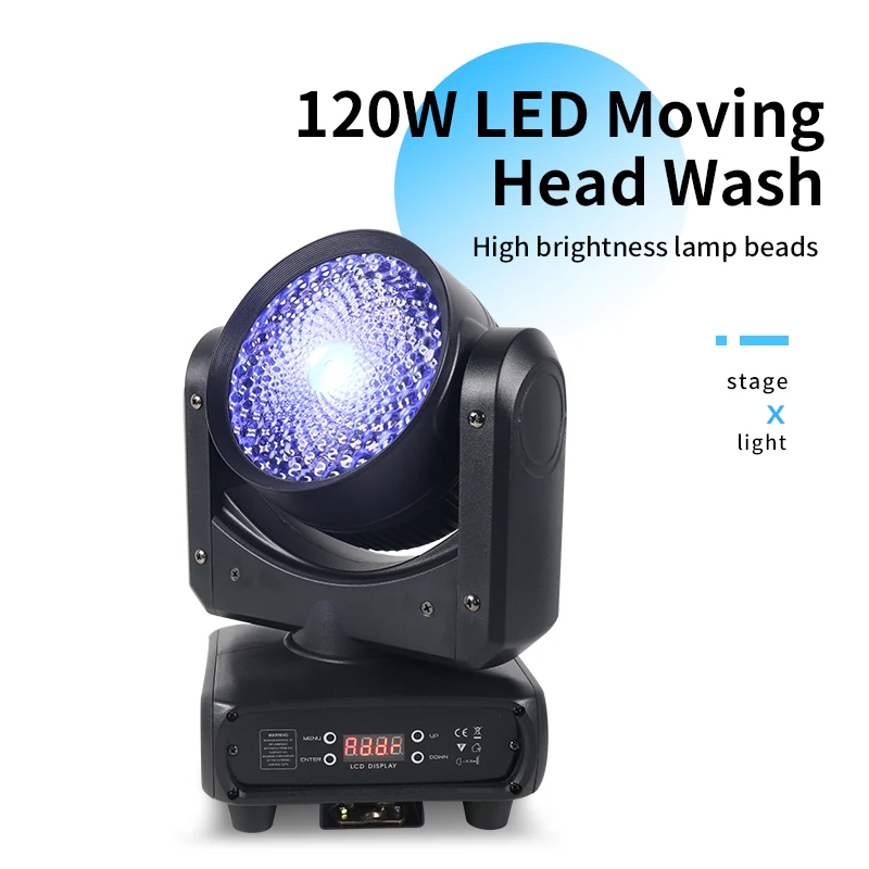 

Spiral Moving Head 120W RGBW LED 4IN1 Wall Washer DMX512 for DJ Stage Performance Lights Disco Party Club Bar