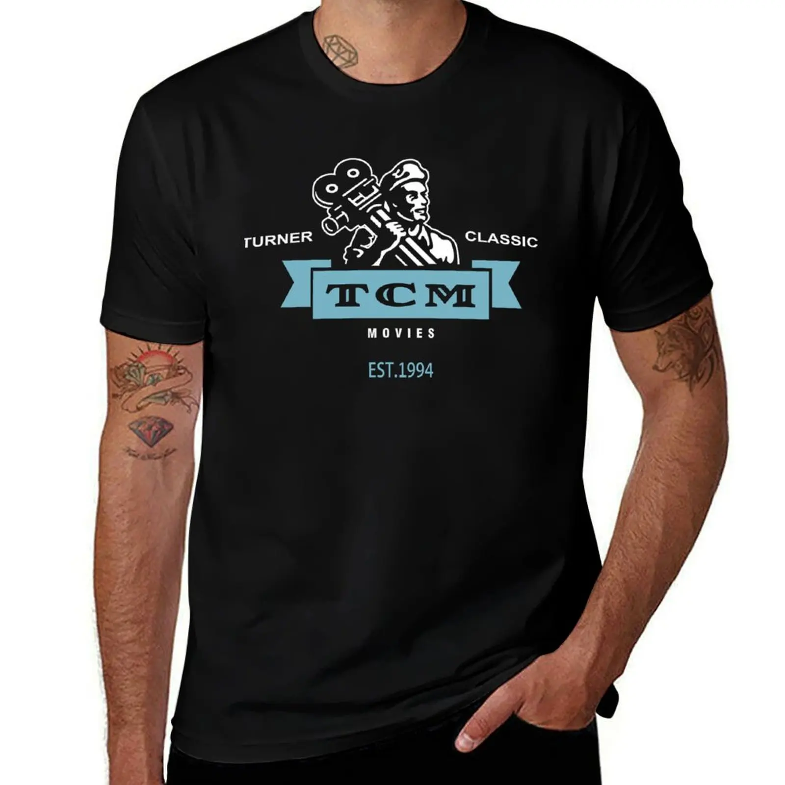 

Retro Vintage Turner Classic Movies T-Shirt oversized t shirt tops black t shirts for men