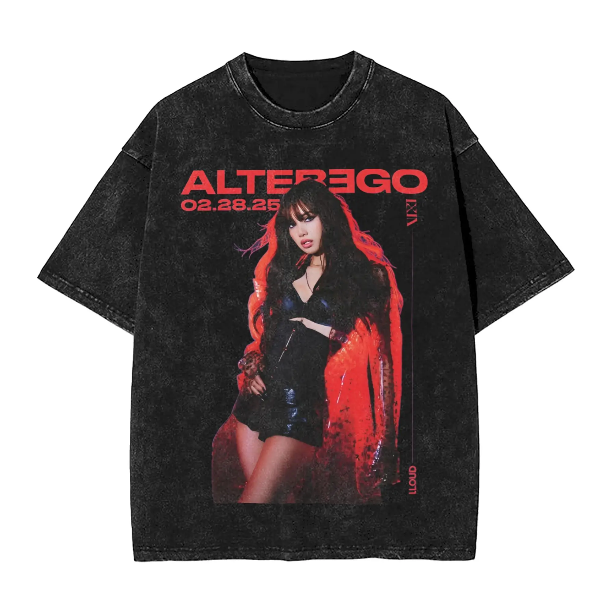 

Винтажная футболка для женщин и мужчин Alter Ego Lisa 2025, новый альбом, потертые футболки большого размера, одежда