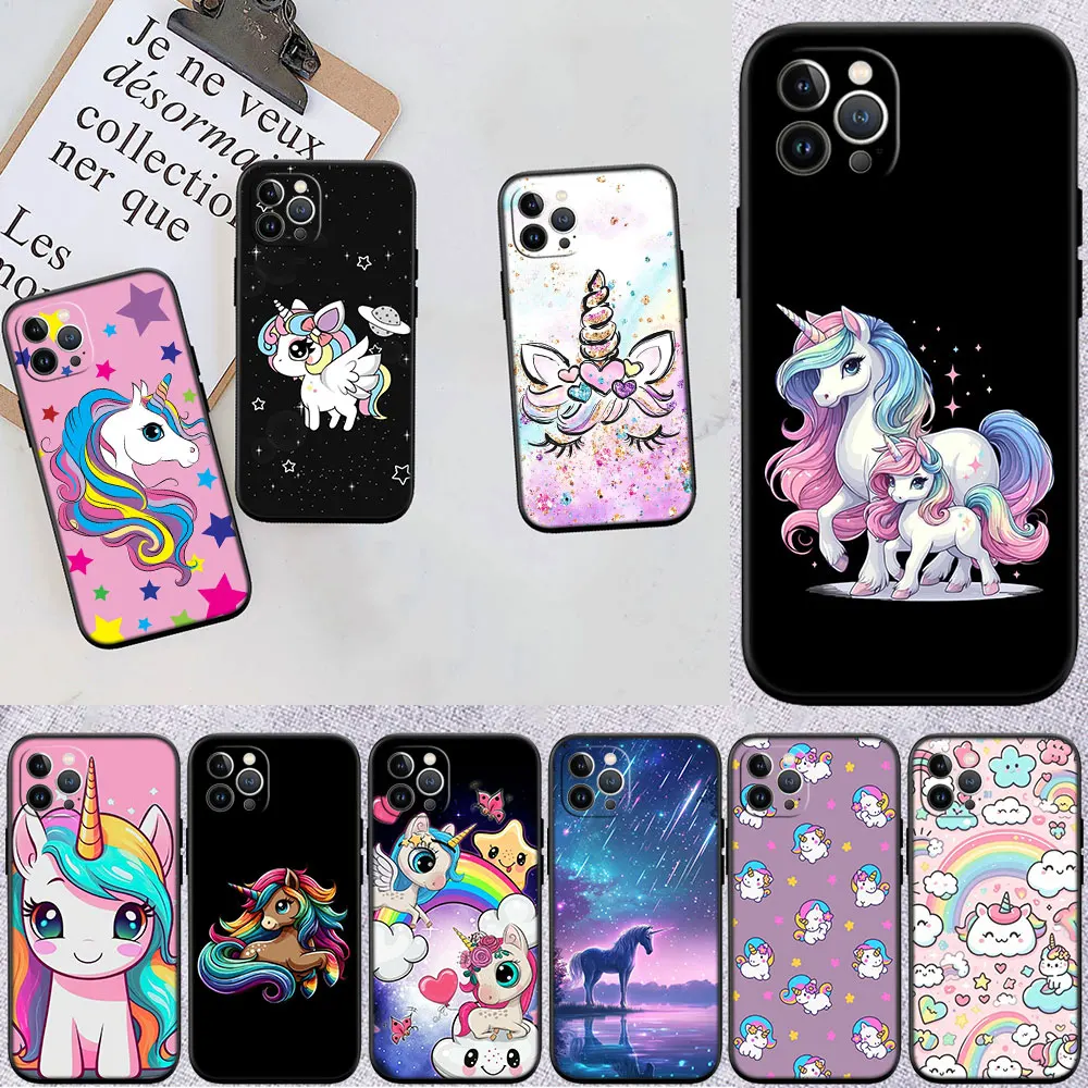 

IX6 Cartoon Unicorn New Luxury Phone Case for Xiaomi Mi POCO C50 C51 C55 C65 X6 F6 F5 M6 C75 A1 A2 A3 5X 6X Lite Pro