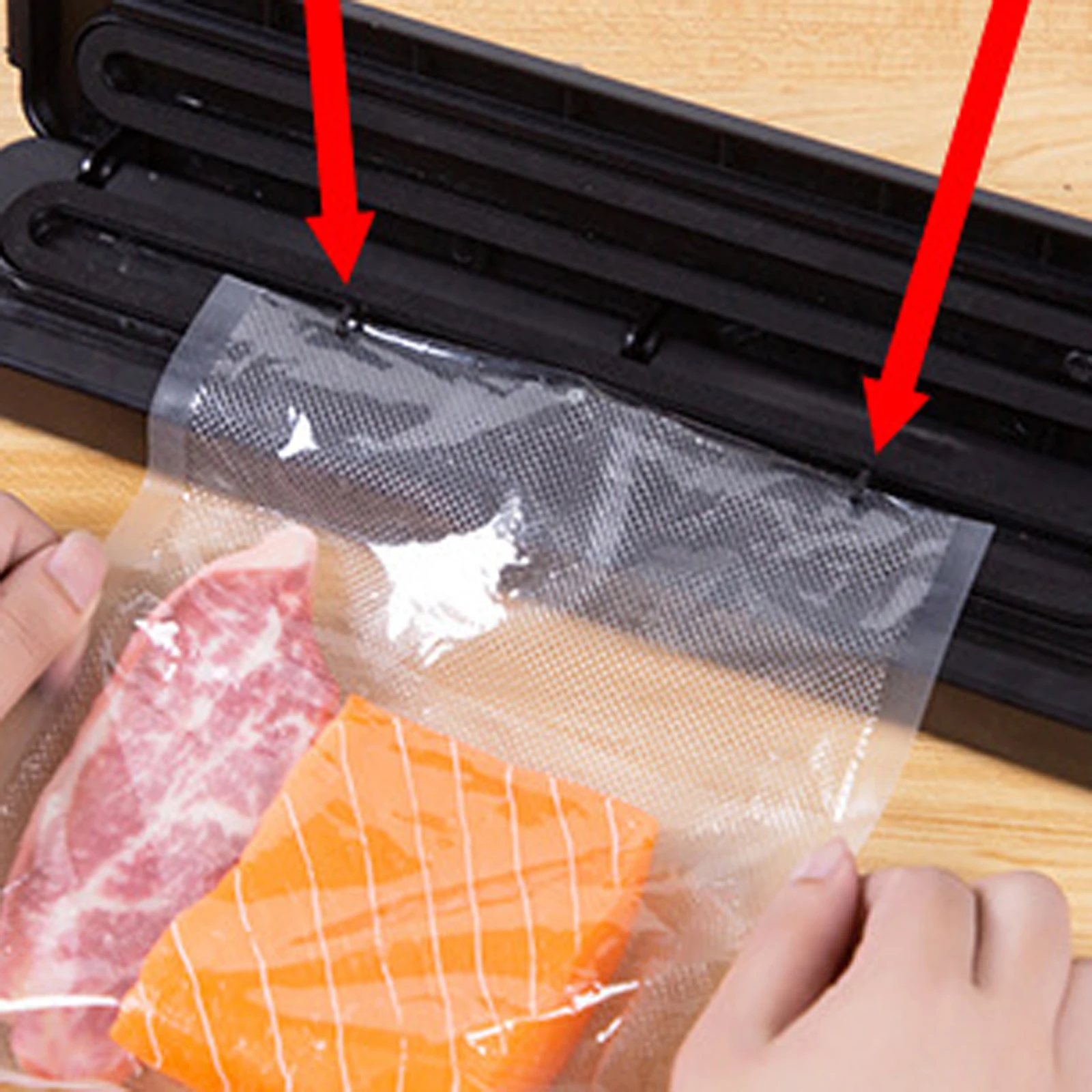 Automatic Vacuum Sealer Machine Multi Modes Food Sealing Indicator Lights with Sealed Bags Portable for Food Kitchen Home