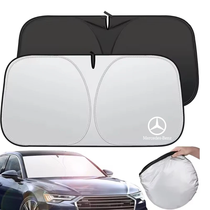 Sun Shade Visor Protector Windscreen Auto UV Protection For Mercedes Benz S320 W164 W203 W204 W168 C180 E320 Car Accessories