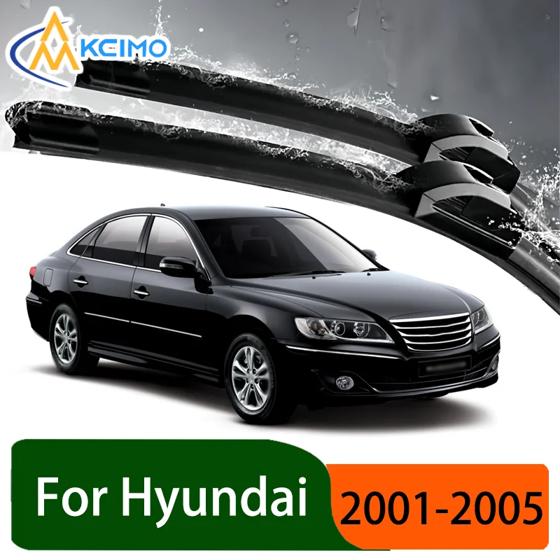 

Silent Black Front Wiper Blades Set for Hyundai Grandeur XG 2001-2005 2002 Auto Windscreen Windshield Window Wiper Accessories