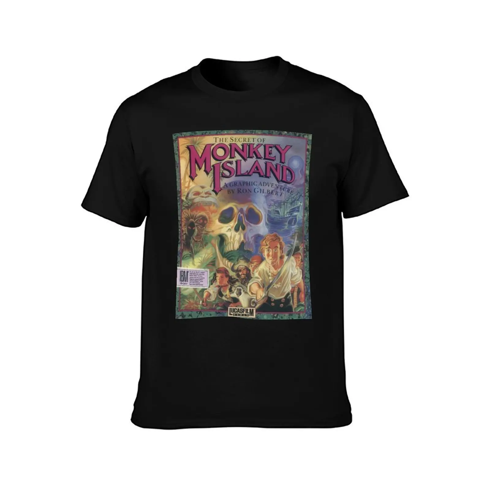 The Secret of Monkey Island T-Shirt, Summer Casual Cotton Tee, Oversized Streetwear Tops, Vintage Graphic Print, 100% Cotton