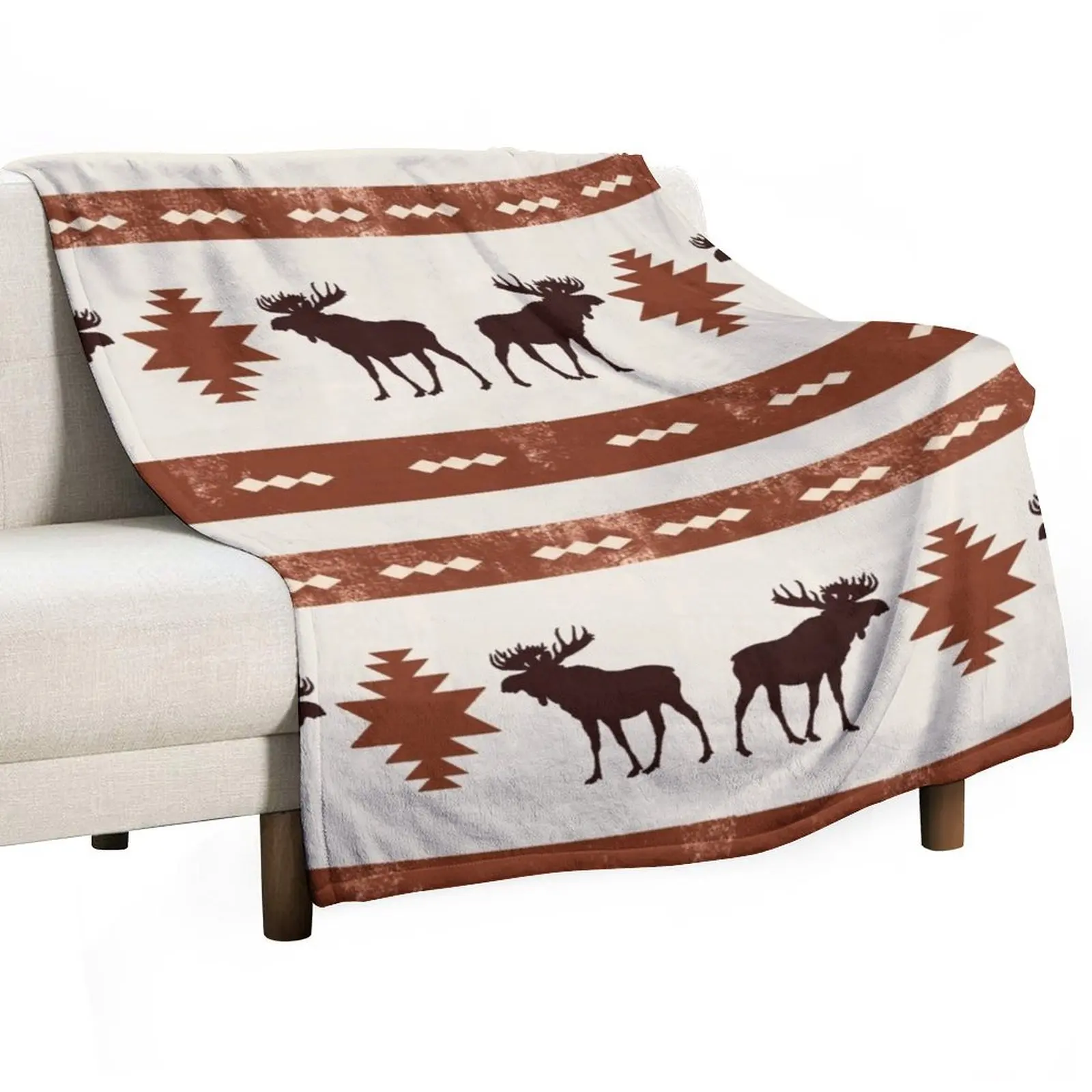 

Double moose maroon Throw Blanket Summer Sofa Throw for winter Soft Blankets