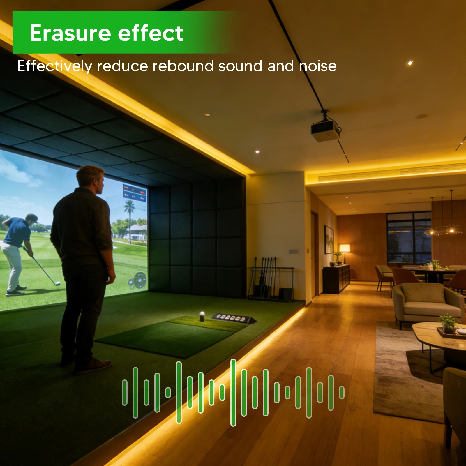 

9.8x13ft Golf Simulator Impact Screen with Grommets Launch Monitor Projector Screen for Indoor/Home/Garage Training