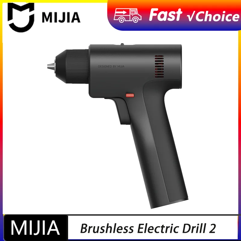 

NEW Mijia Brushless Electric Drill 2nd gen Max 50N·m Torque 1900mAh 32 Level gear High Performance Brushless Motor Type-C