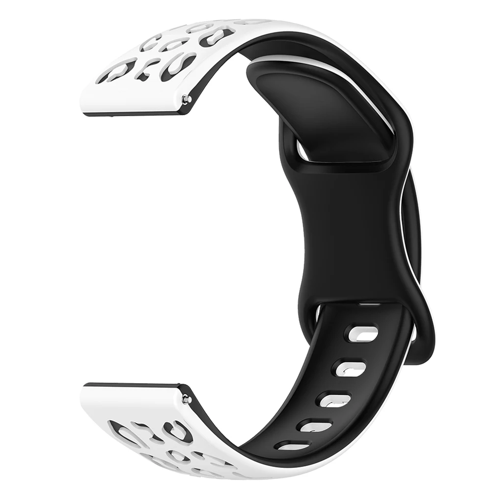 20 مللي متر 22 مللي متر حزام لساعة جالاكسي 6/4/5 برو/كلاسيك/جير S3/أكتيف 2 ليوبارد طباعة مقاوم للماء سيليكون الرياضة الفرقة للرجل امرأة #1