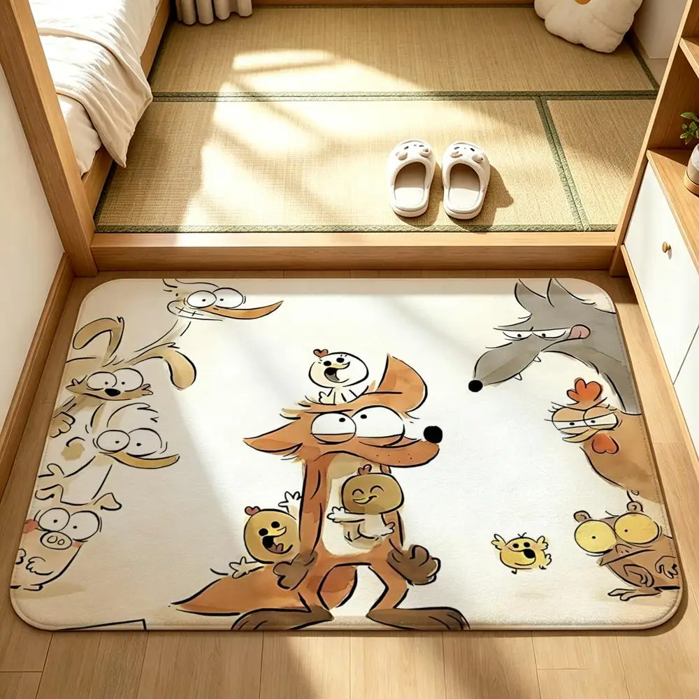 The Big Bad Fox and Other TalesS Floor Mat Bedroom Carpet, Bathroom Foot Mat, Doormat, Non-Slip Absorbent Multi-Use