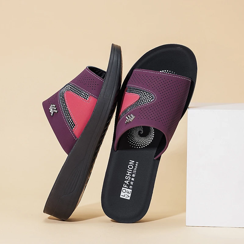 

2026 Women Summer Casual Slides Comfortable Flax Slippers Striped Bow Linen Flip Flops Platform Sandals Ladies Indoor Shoes