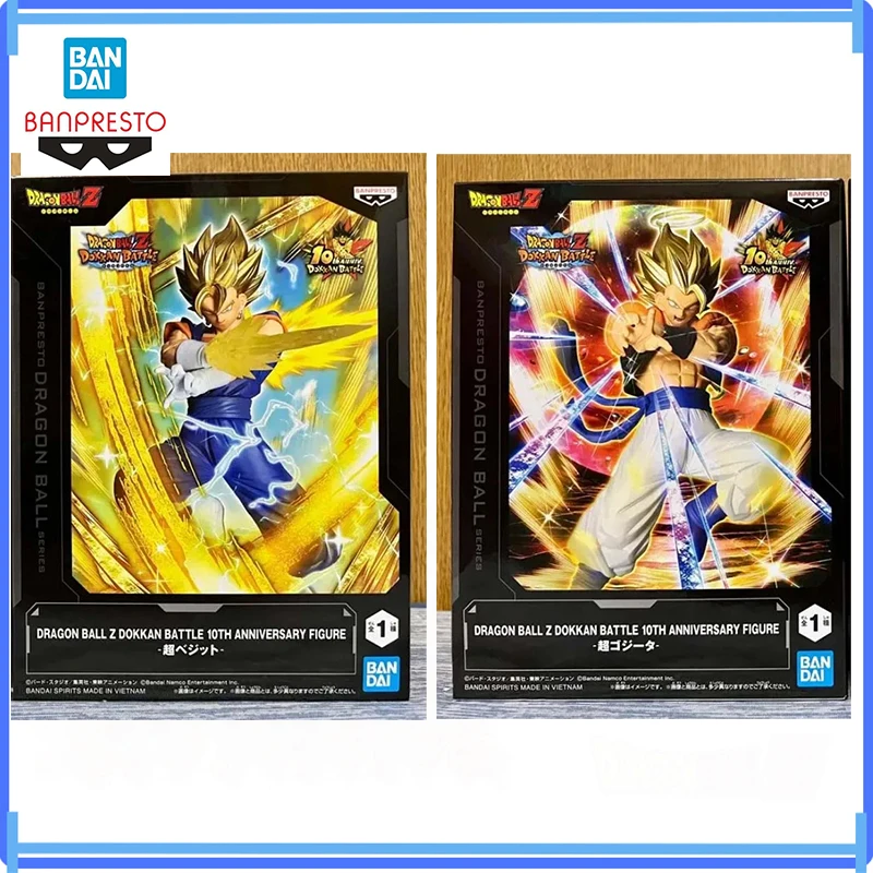 

Bandai In Stock Original Banpresto Dokkan Battle 10Th Anniversary Dragon Ball Z Gogeta Vegeta Figure Action Model Boxed Toy Gift