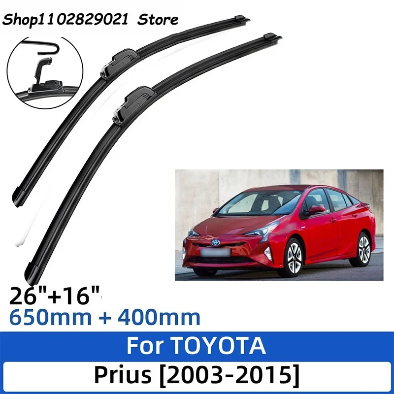 

2PCS For TOYOTA Prius 2003-2015 26"+16"Front Rear Wiper Blades Windshield Windscreen Window Cutter Accessories