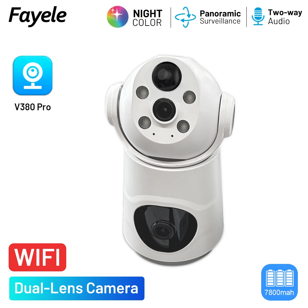 

CCTV Security Wireless Wifi Battery Camera Smart PIR Detection Day Night Home Audio Video Surveillance Indoor IP PTZ Camera V380