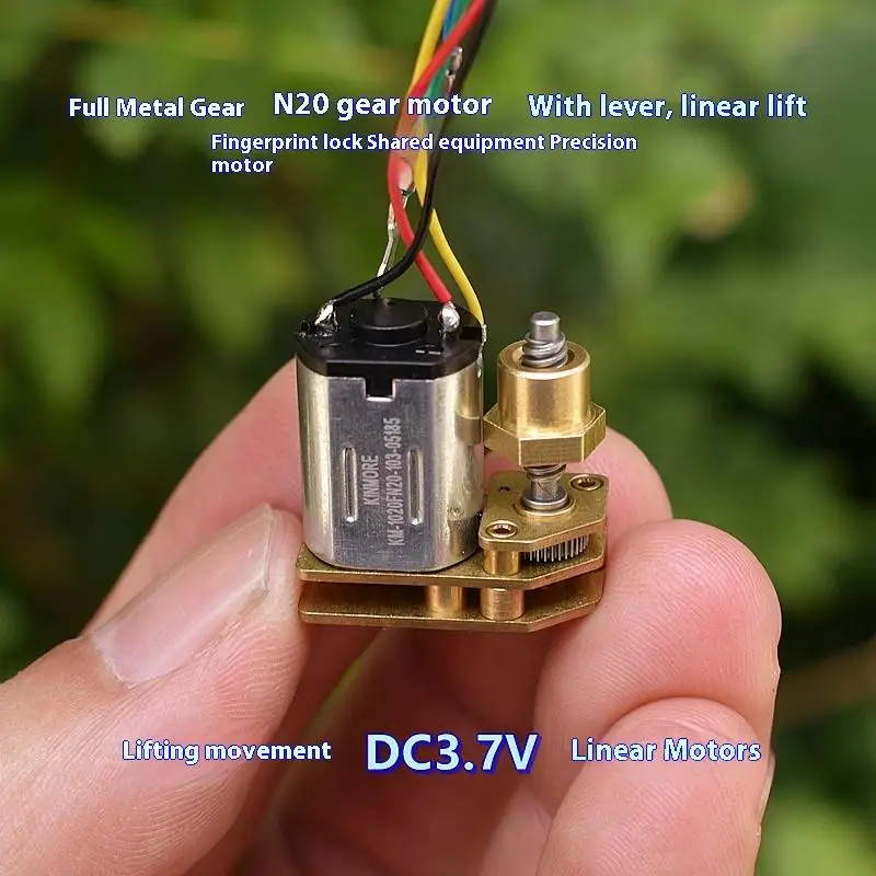 DC 3V 3.7V Screw Shaft Micro N20 Full Metal Gear Motor Nut Moving Up Donw Gear Motor DIY Lock