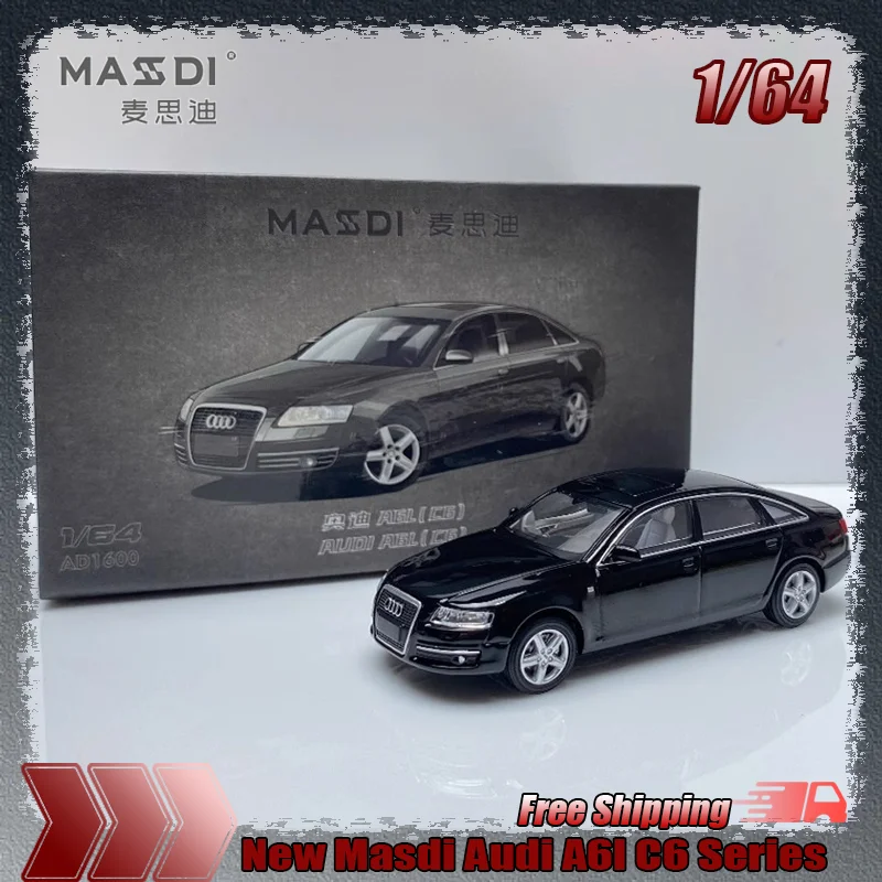 

New Masdi 1:64 Audi A6l C6 Classic Series Alloy Mini Car Model Collectible Static One-Piece Toys For Boys Gift Ornament In Stock
