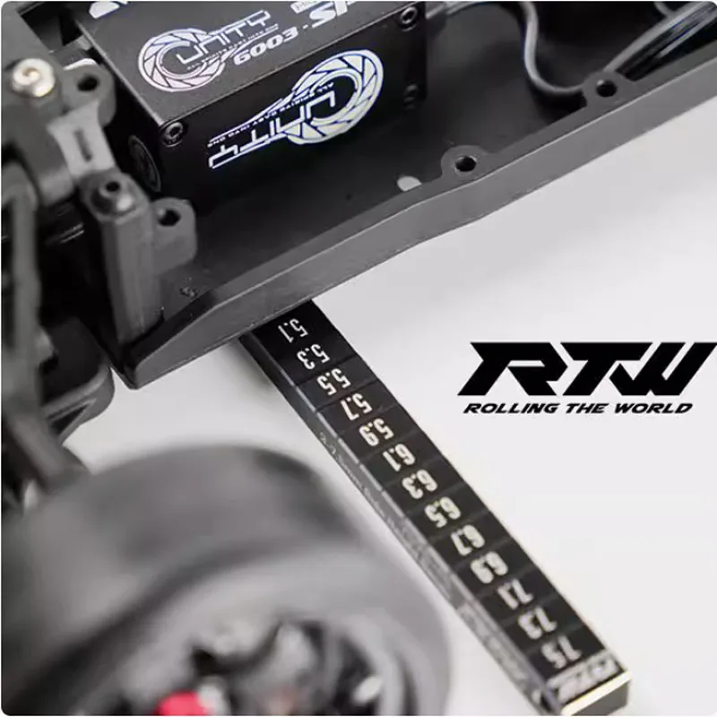 RTW 1/10 RC Height Ruler Tool 3.1-7.5mm 3.0-7.4mm 7075Aluminum Alloy double-sided ruler for Precise Car Tuning