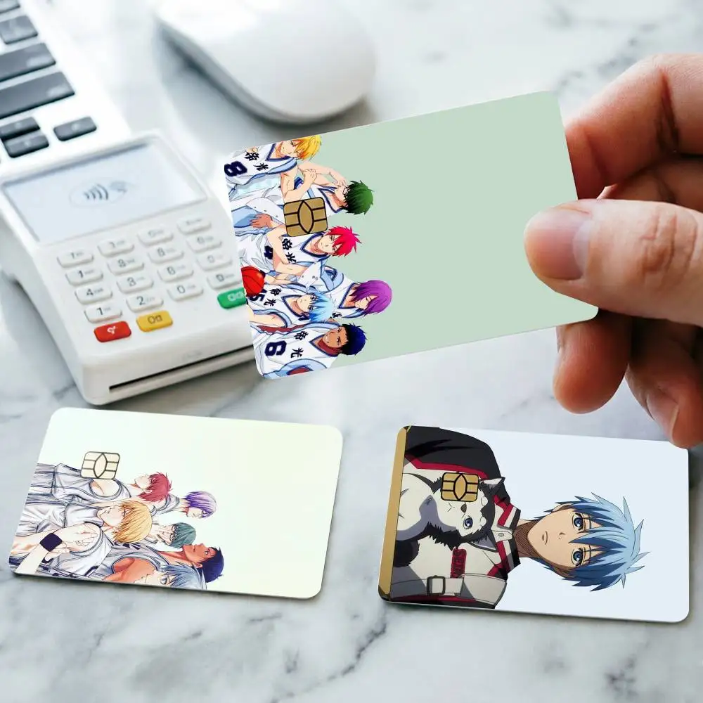 Anime Kurokos Basketball Tetsuya Kuroko Credit Card HD Stickers Game Card Decal Small Chip Waterproof Sticker Gift