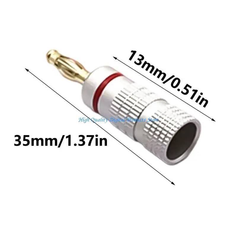 U2JE 4MM مكبر صوت BANANA PLUD GOLD موصل مكبر صوت مطلي بالذهب