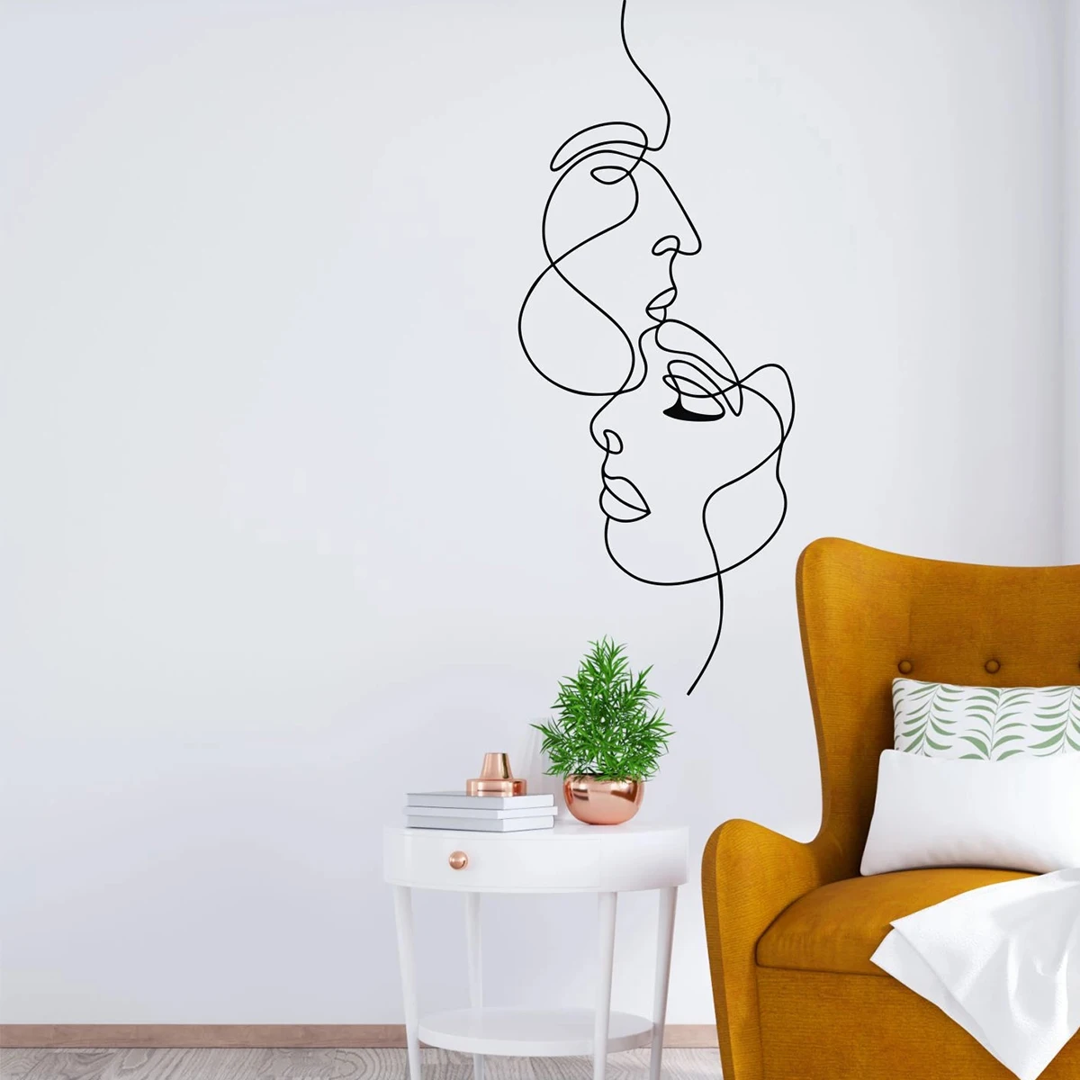1pc Men kissing women wall stickers art wall stickers diy home decoration wall stickers vinyl self-adhesive wall stickers