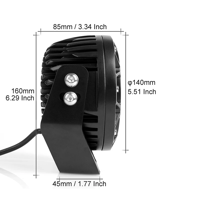 Barra de luz LED de trabajo redonda de 120W, accesorio 4x4 para vehículo, iluminación auxiliar modificada con lente, luz de inspección